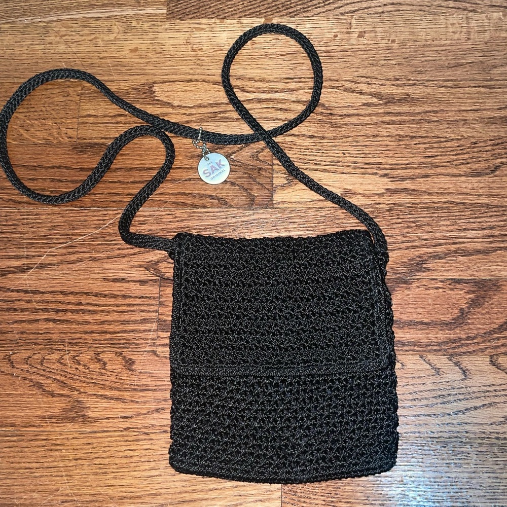 The SAK mini crotchet over the shoulder purse
